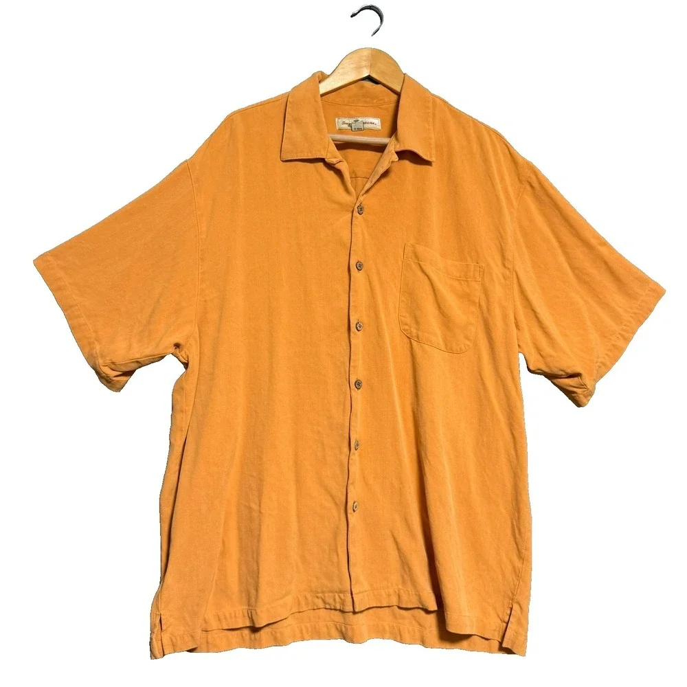 Tommy Bahama Button Up Shirt Men XXL Silk Designated Driver Embroidered Tropical